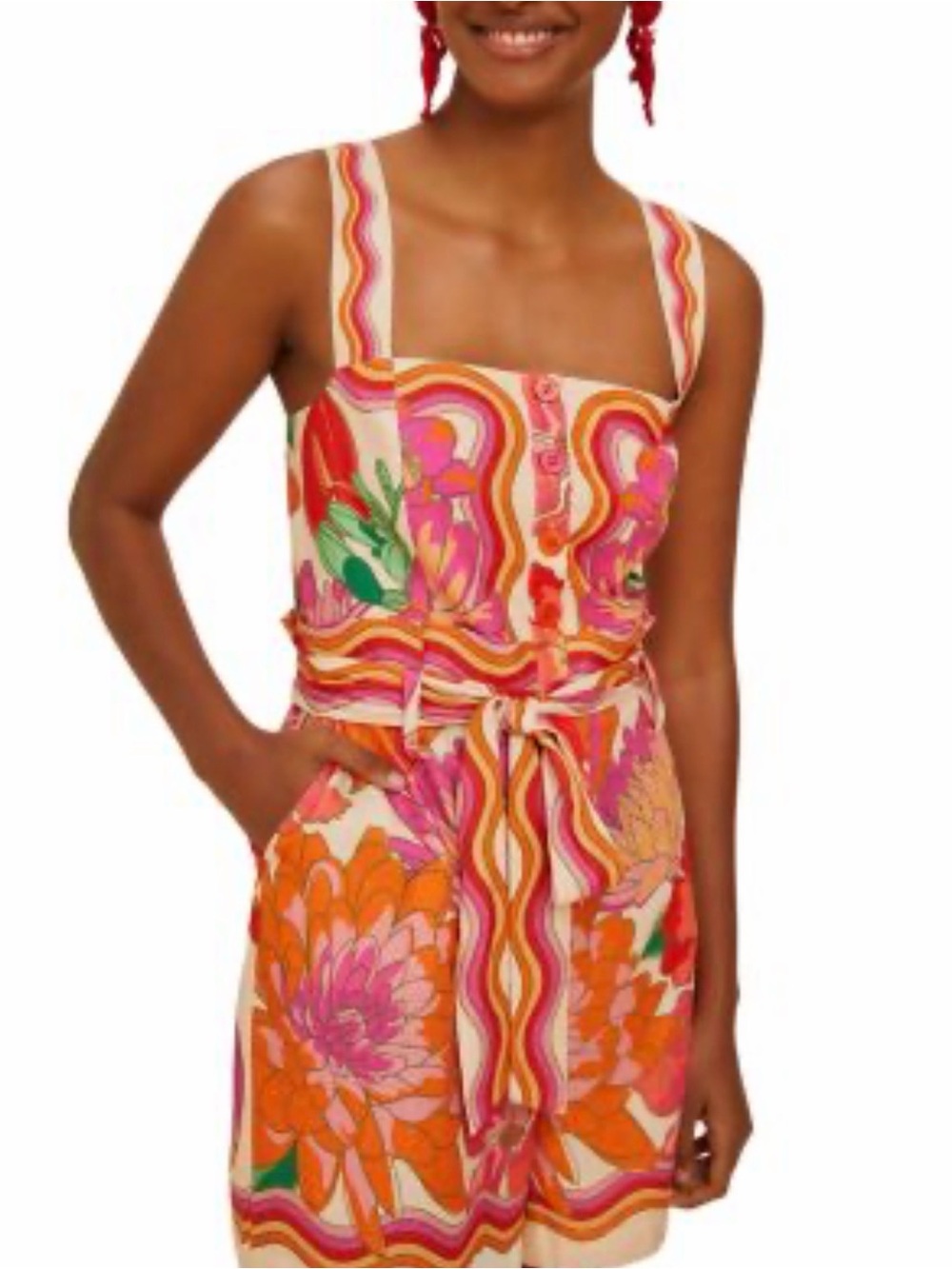 FARM Rio SHORTS ROMPER NWT MEDIUM